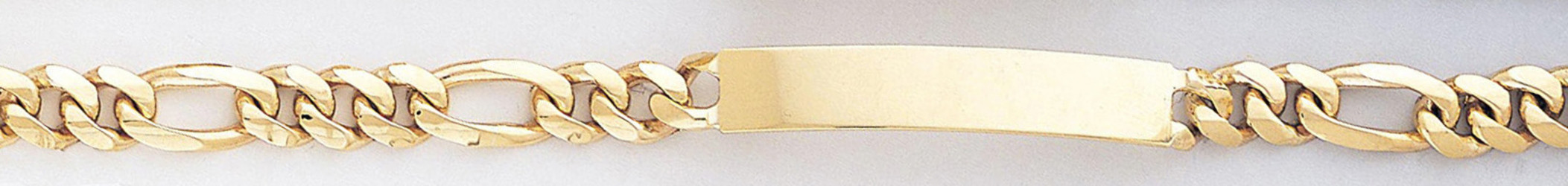 14k Gold 7mm Children's Figaro Id Link Bracelet 6"